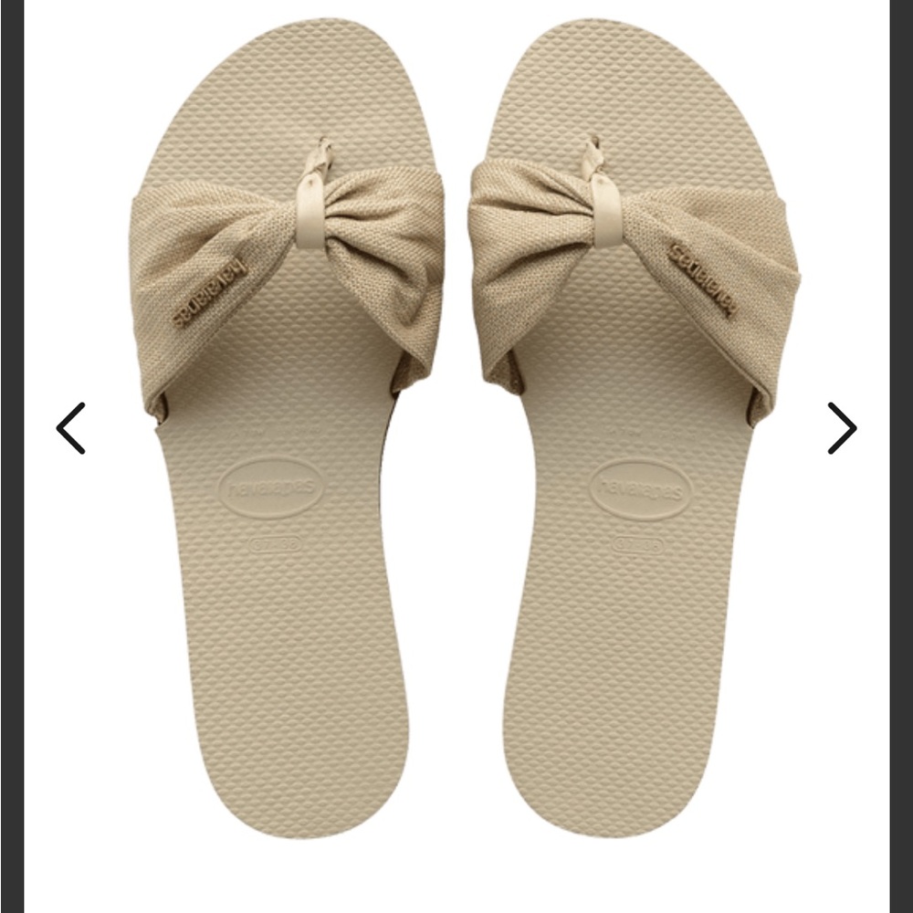 Havaianas Beige You St. Tropez Shine Sandals Size 9-10 🇧🇷